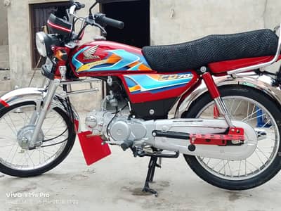Honda CD 70 red colour sale All Punjab Number