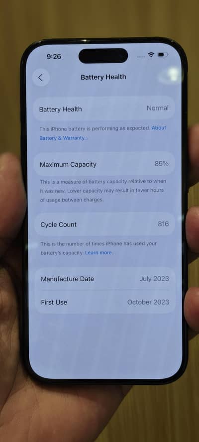 iphone 15 pro 256gb PTA BLUE