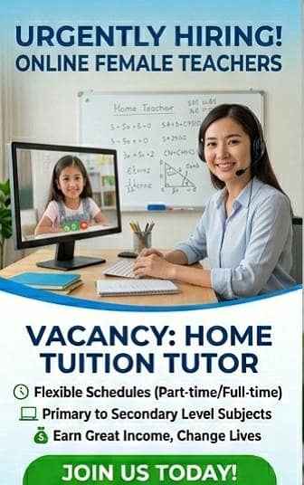 Online tuition teacher