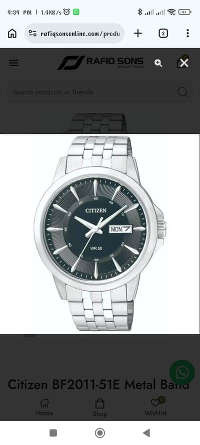 Citizen BF2011-51E Metal Band Men Watch