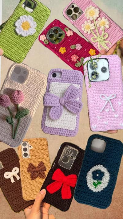 Customized  Crochet phone case for all kind of phone