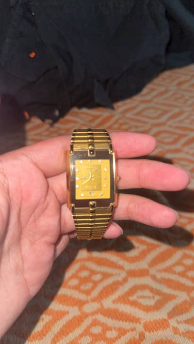 switzer watch 22k electro gold plated