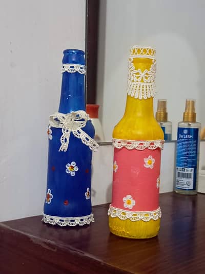 HAND PAINTED BOTTLE ART