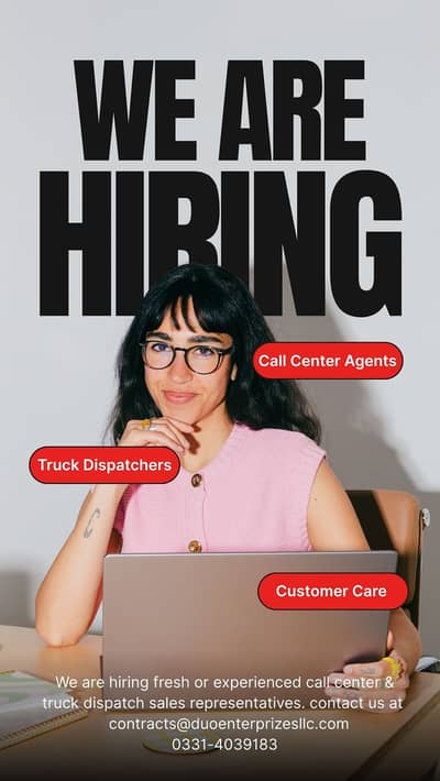 Call Center & Truck Dispatch sales agents Required
