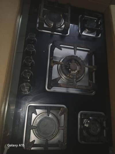 Little bit dirty but in good  condition glass top,LPG stove sale ,