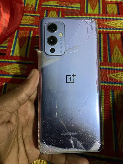1plus 9 condition 10/8 back glass crack penal pr double line hai