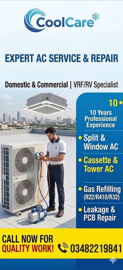Expert AC Service & Repair | VRF Specialist | Domestic & Commercial