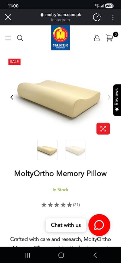 Molty Ortho Memory Pillow – Original | Excellent Condition