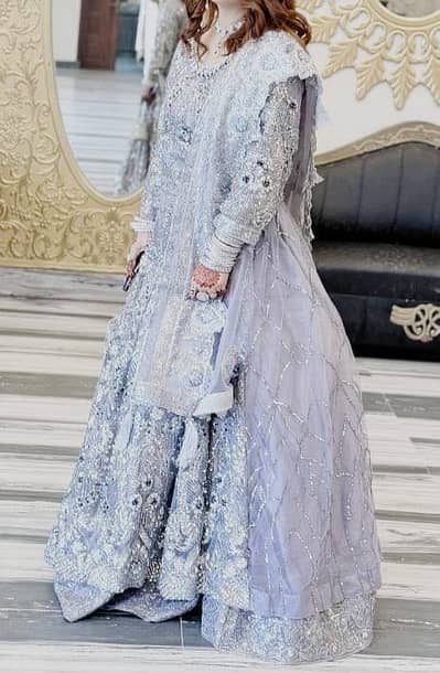 Heavy Embroidered Wedding Dress – Like New Condition