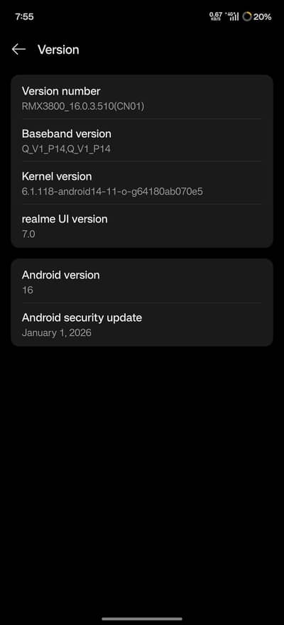 realme gt 6 China android updated rom available