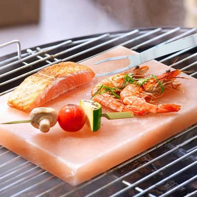 pink salt BB. Q grill slap