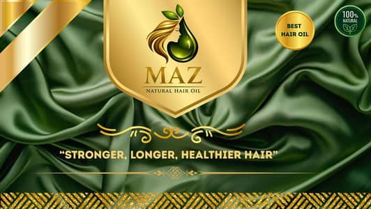 MAZ Natural Hair Oil & Herbal Shampoo-Hair Fall Control & Fast Growth