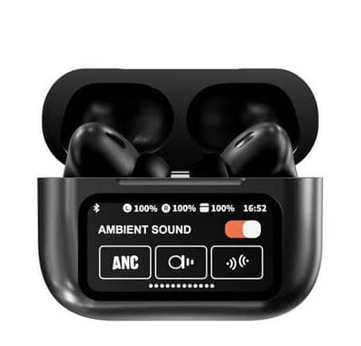 A9 Pro Touch Screen Earbuds (Black Edition)