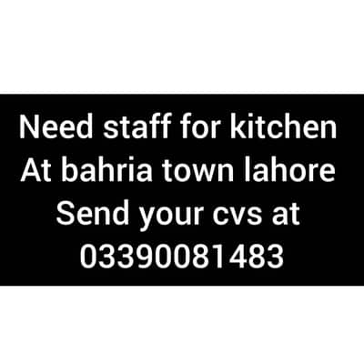 Need cook for fryer hot plate and oven