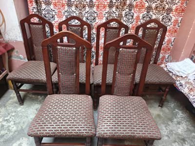 Chinioti Wooden Dining Table Set – 6 Chairs – Solid Wood