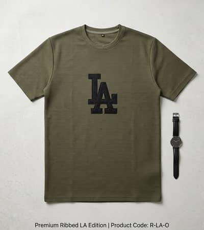 Premium Ribbed LA Edition T-Shirt for Men