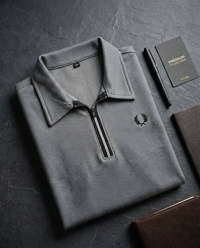 Premium Quarter-Zip Polo Shirts for Men | Full Sleeves | 3 Colors