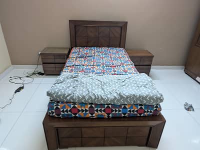 Single Bed for sale with side tables