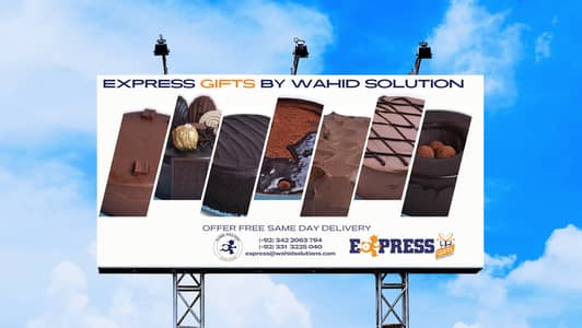 Gift delivery service cake, flower, chocolate & customised basket.