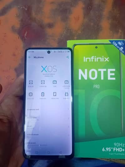 Exchange wale ajao Infinix note 10 pro with box 8gb 128gb