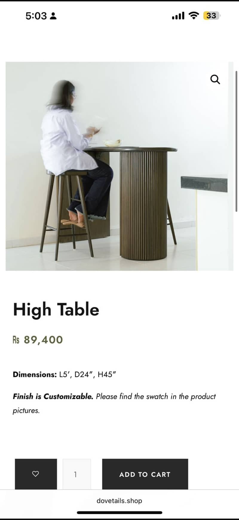 Console high Table with bar stools 8