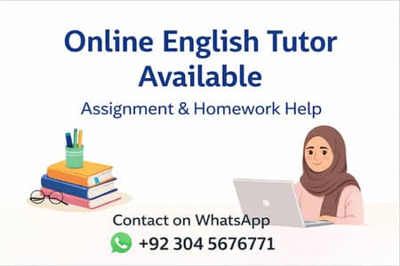Online English Tutor Available | Assignment & Homework Help