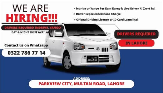 Need Drivers for Yango indrive