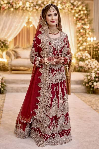 3 piece Bridal dress + jewellery