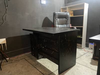 Office Table + Executive Chair for Sale (Almost New)
