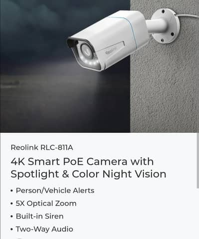 8MP IP CCTV Camera Reolink 2 way Audio+ Color Night Vison 5X Optical