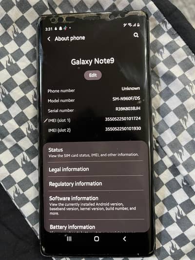 Samsung Galaxy note 9