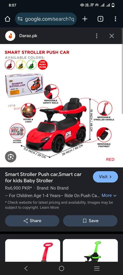 Kids Musical Stroller Car