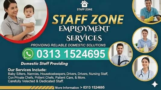 Home maid, babysitter, Caregiver, Caretaker’s, Chef & cook All staff