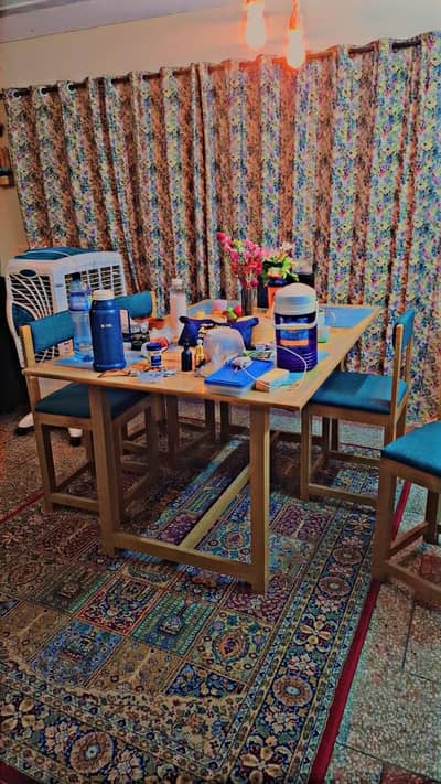 4 person dining table with 4 chairs available for sale