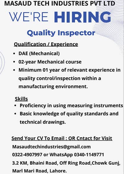 Require Quality Inspector