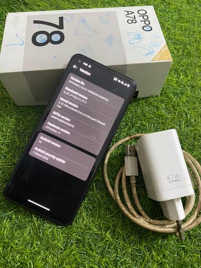 Oppo A78 All original,box , 65 W charger  Free airpods 5000 MAH batte