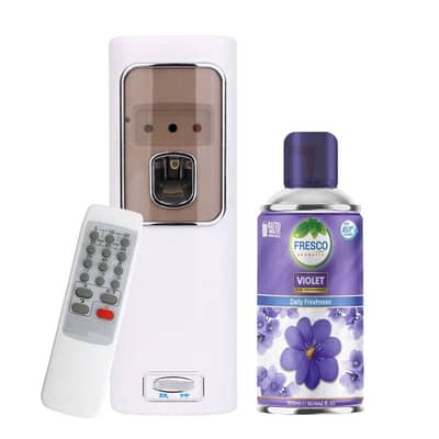Remote air freshener ,air dispenser , refills 250ml, 300ml for office