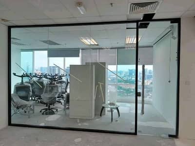 Glass office cabins / office partition / Office doors / Glass Partitio