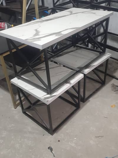 Center table-Marble table-Coffee table for living room-Round table set