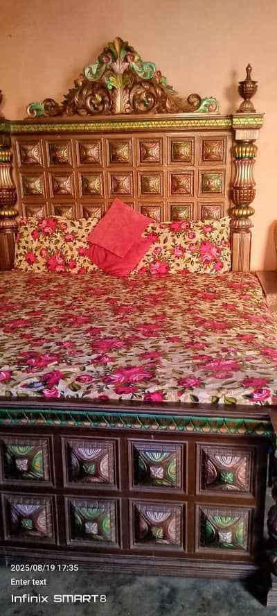 urgent sale bed with dressing