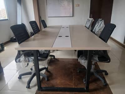 Conference Table with Revolving Chairs