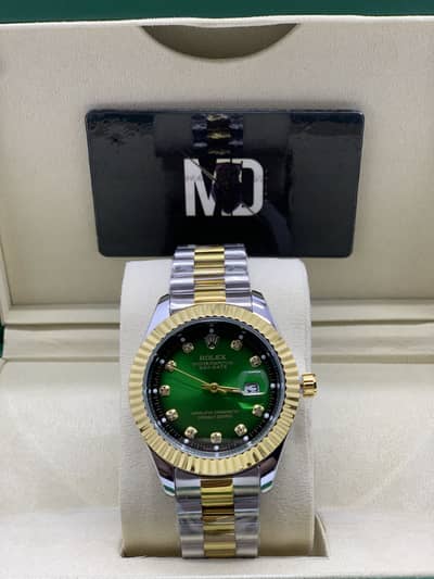 Rolx Green Signature Watch