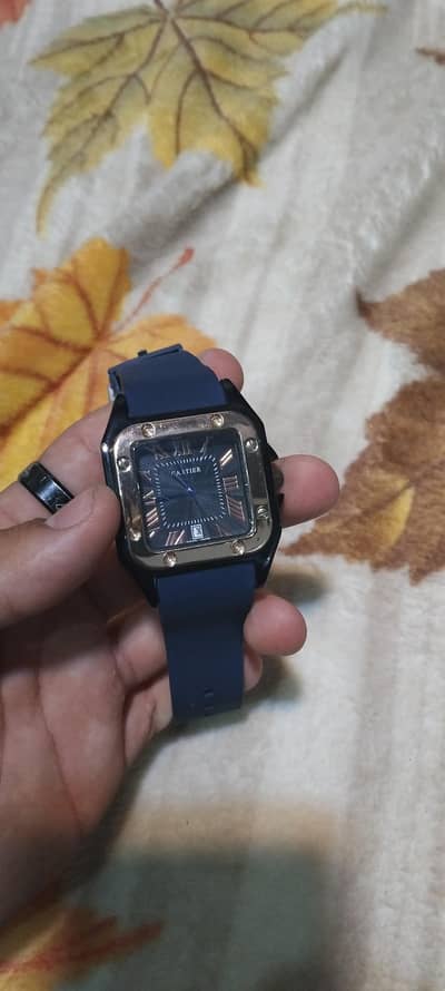 Cartier watch with  copper bazel