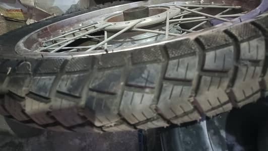 Suzuki 150 tyre with rim new tyre and rim