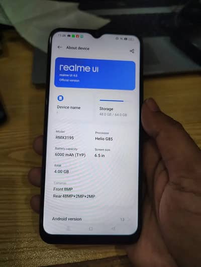 Realme C25s PTA Approved | 4GB 64GB | 6000mAh | Dual SIM | Android 13