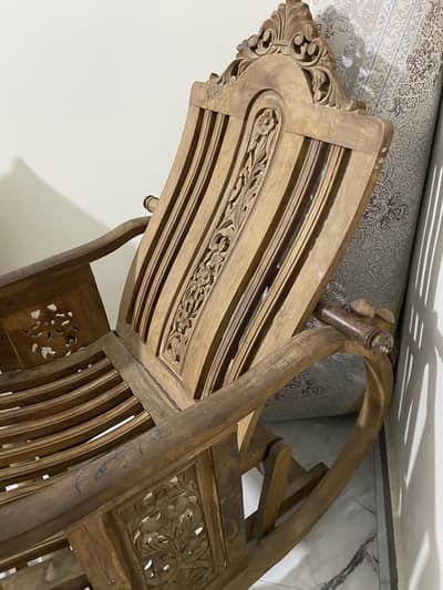 Anitique wooden swing chair