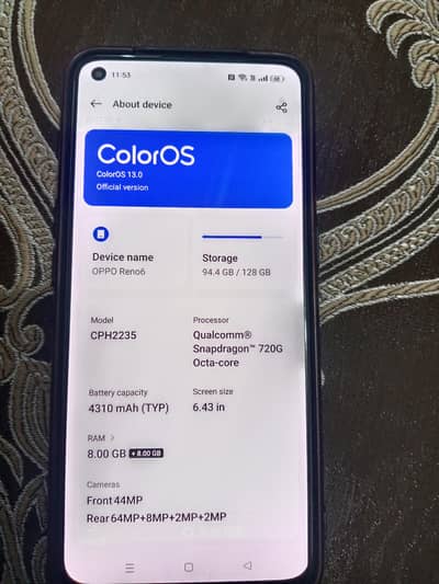 OPPO Reno 6 please read description