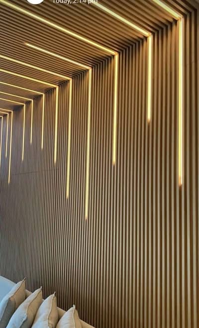 PVC wall panel-Media wall-Pvc wallpaper-Pvc ceiling-Wpc Fluted panel