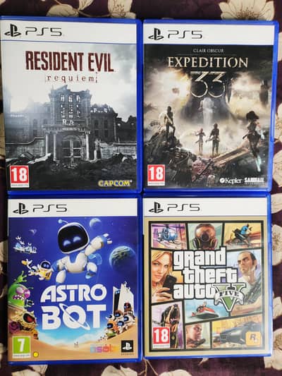 RE. Reqium, Expedation33,,Astro bot,Gta5