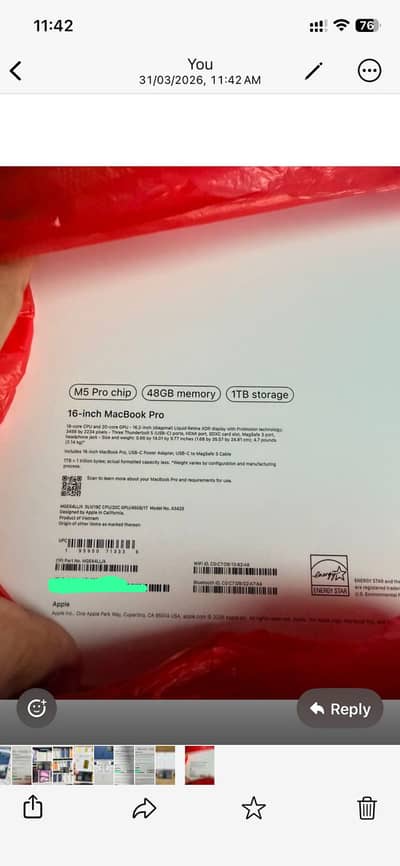 Apple MacBook Pro 16 MGE64LL/A Apple M5 Pro Chip 48GB 01TB SILVER